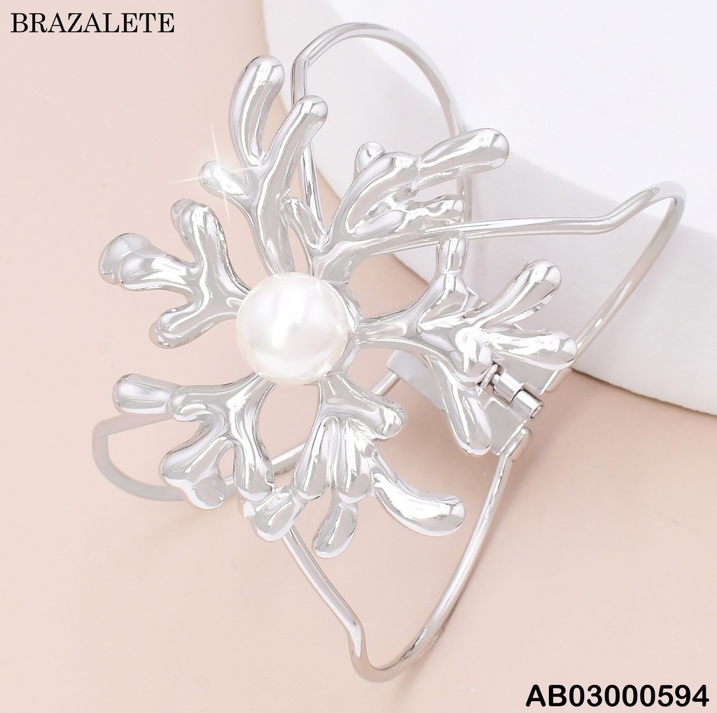 BRAZALETE PLAT RAMAS /PERLA CENTRO BA2262-45