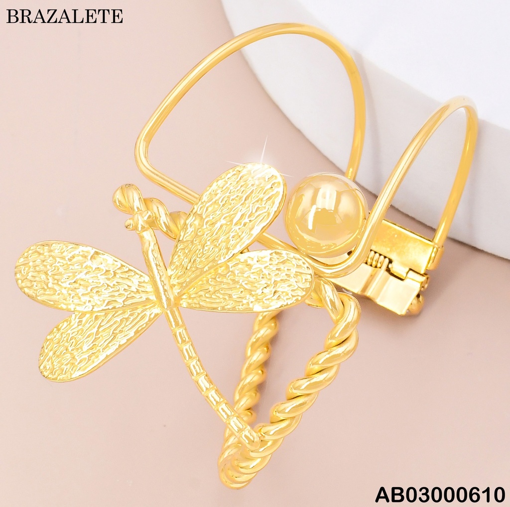 BRAZALETE DOR. LIBELULA EN DIAGONAL/PELOTA  BA2279-45