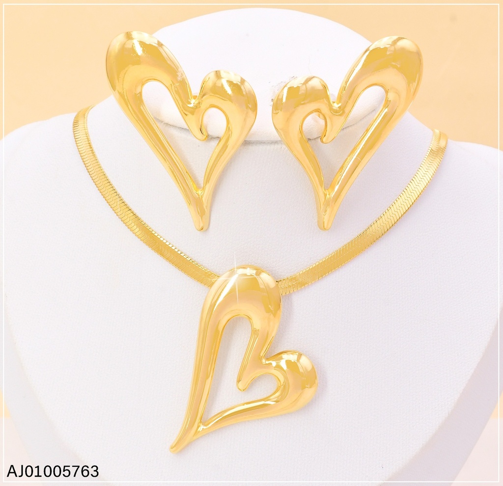 SET DORADO SERPIENTE / CROQUI CORAZON SA1052-45