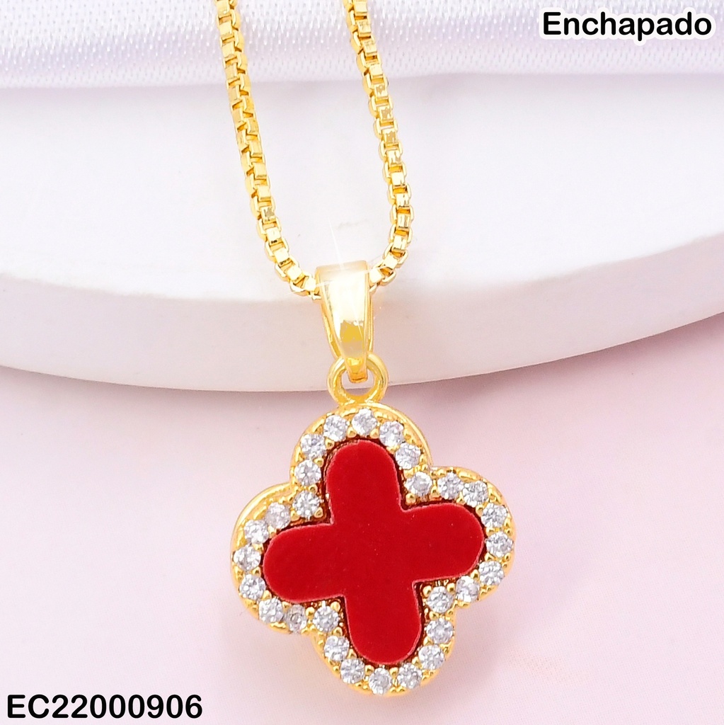 CADENA DOR VAN CLEEF ROJO ANTI-ESTRES CE347-333