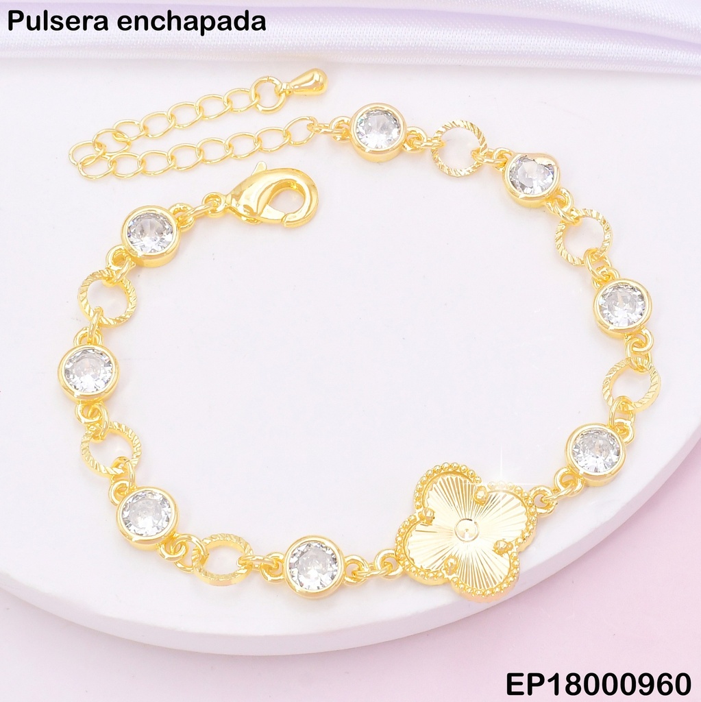 PULSERA DOR VAN CLEEF/CIRCULOS/ZIRC BE708-9