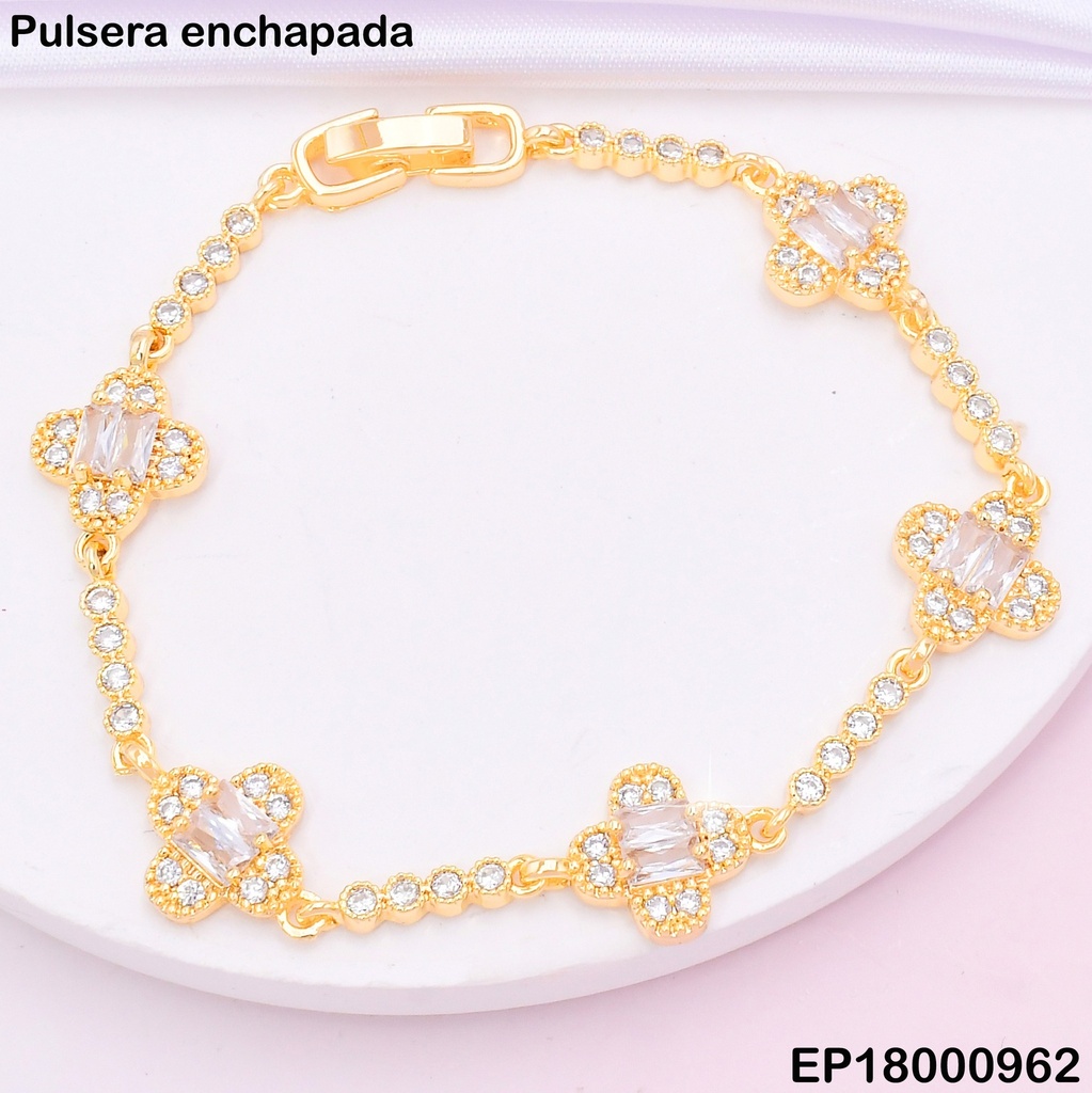 PULSERA DOR VAN CLEEF ZIRC./ ZIRC. CRISTAL RD BE494-318