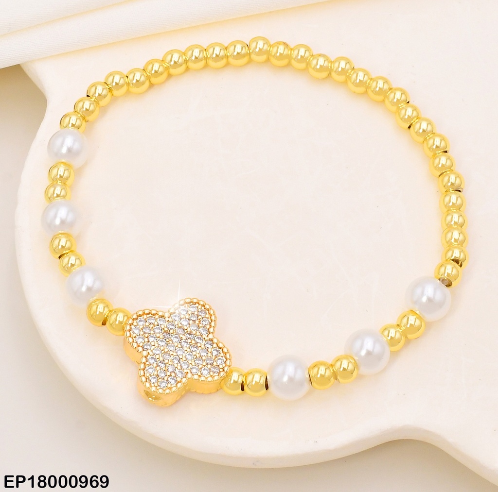 PULSERA AJUST.PELOT. DOR/PERLITAS CENTRO VAN CLEEF ZIRC BE711-9