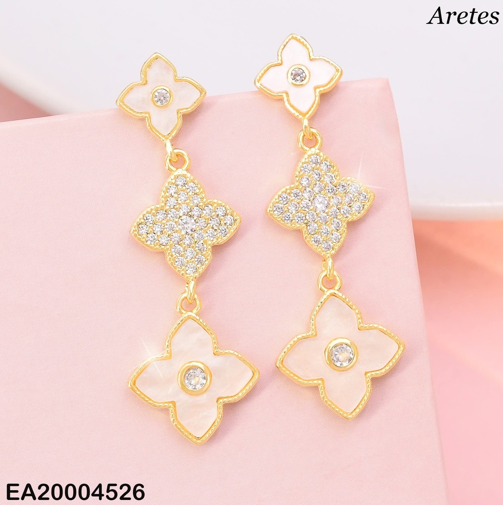 ARETES VAN CLEEF PUNTAS NACAR/ZIRC/NACAR EE4168-9