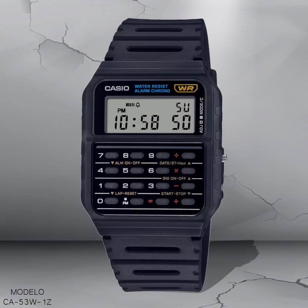 RELOJ CASIO DIGITAL CAB. CA-53W-1Z METAL NEGRO