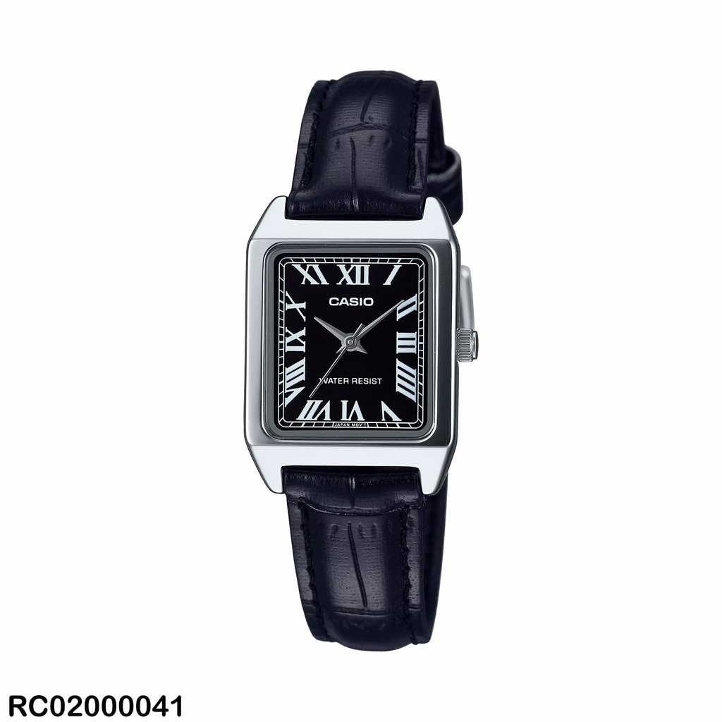 RELOJ CASIO ANALOGO DAMA LTP-V007L-1BUDF CUERO NEGRO