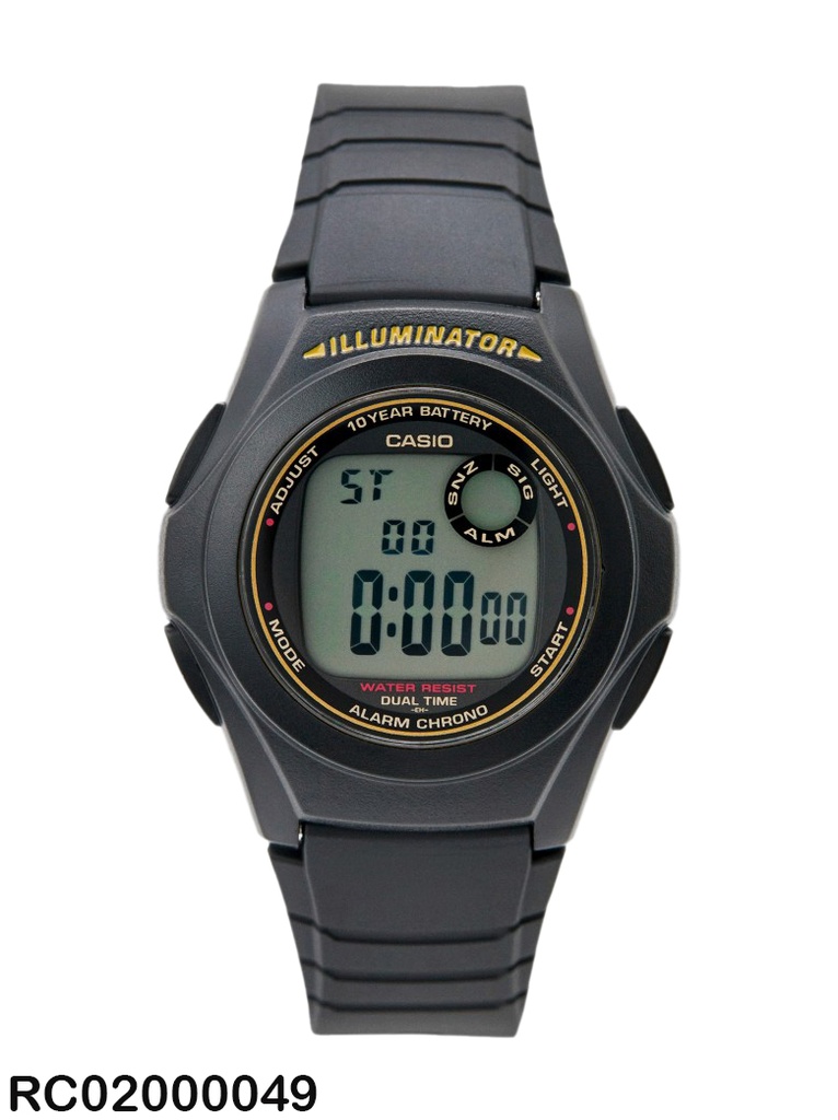 RELOJ CASIO DIGITAL CAB F-200W-9ADF SILICON NEGRO