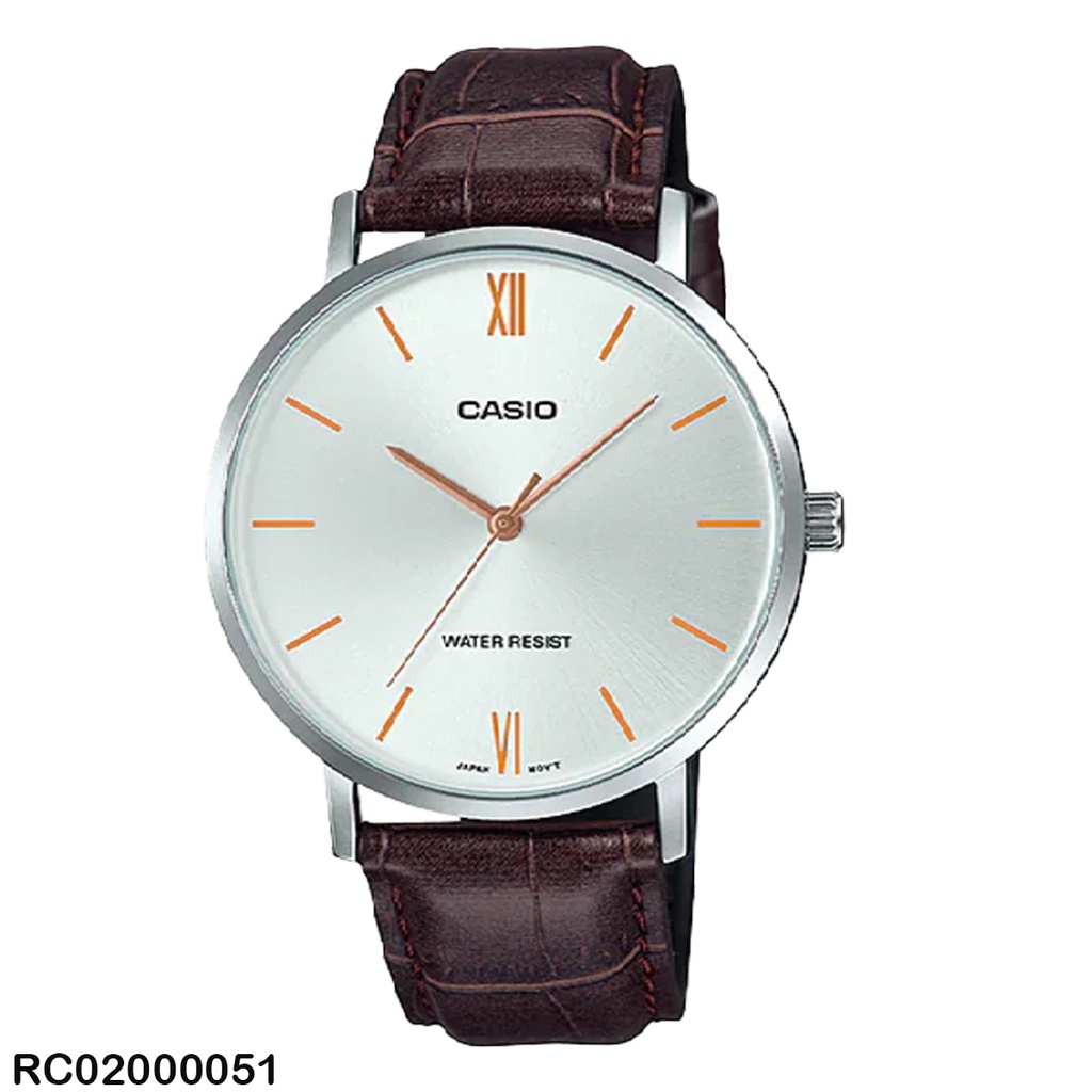 RELOJ CASIO DIGITAL CAB MTP-VT01L-7B2UDF CUERO CAFE