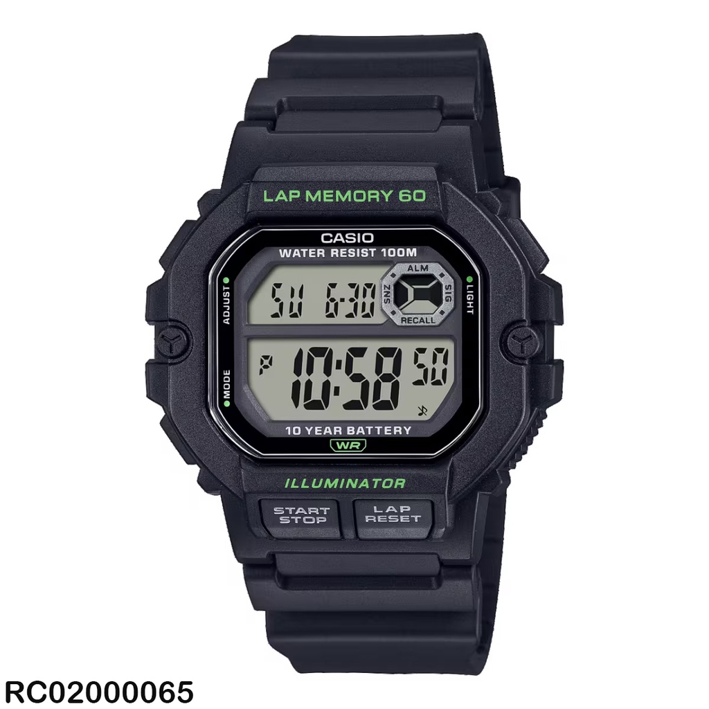 RELOJ CASIO DIGITAL CAB WS-1400H-1AVDF SILICON NEGRO