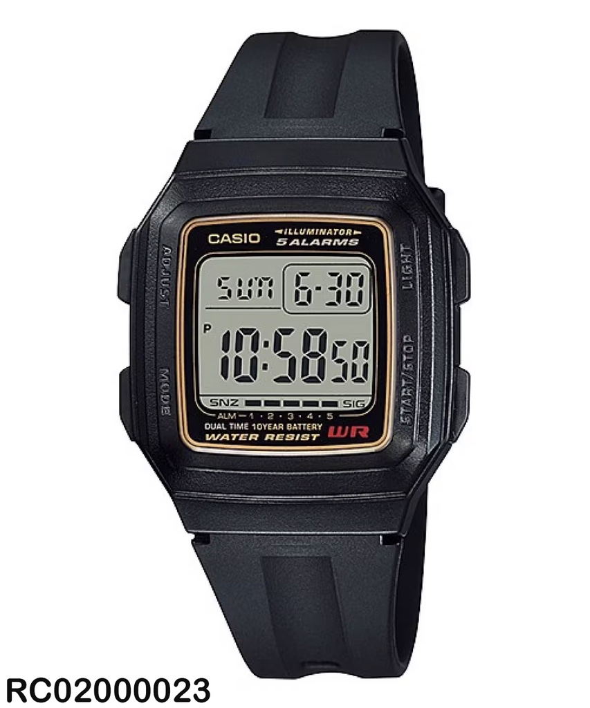 RELOJ CASIO DIGITAL CAB F-201WA-9ADF SILICON NEGRO