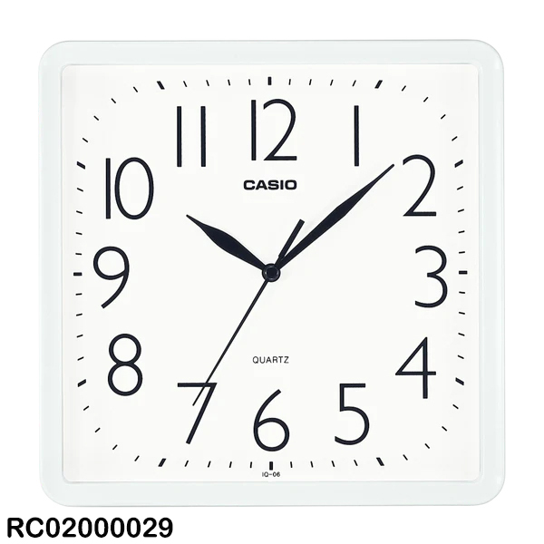 RELOJ CASIO DE PARED BLANCO IQ-06-7DF