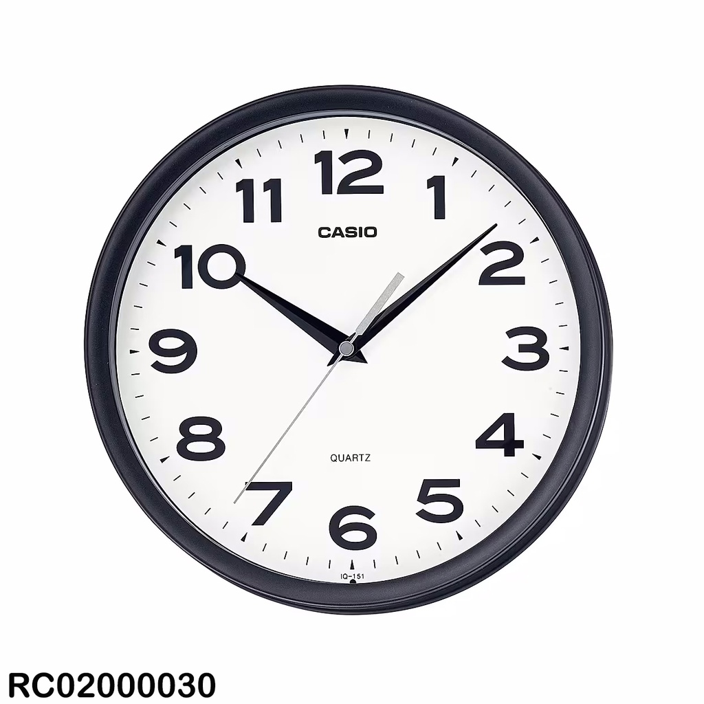 RELOJ CASIO DE PARED NEGRO IQ-151-1DF