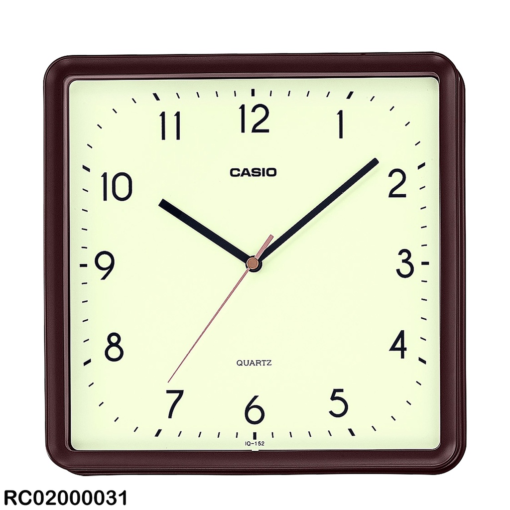 RELOJ CASIO DE PARED CAFE OSCURO IQ-152-5DF