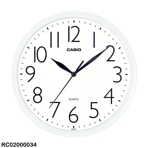 RELOJ CASIO DE PARED BLANCO IQ-05-7DF