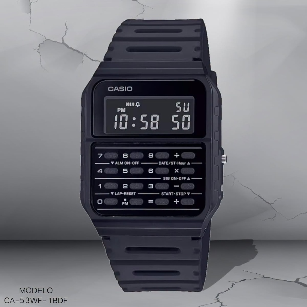 RELOJ CASIO DIGITAL CAB. CA-53WF-1BDF SILICON NEGRO