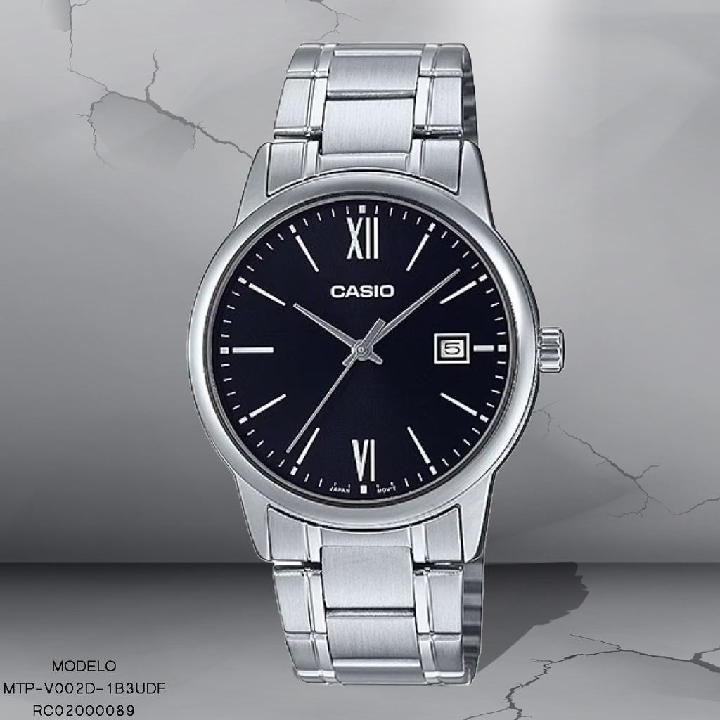 RELOJ CASIO ANALOGO CAB MTP-V002D-1B3UDF METAL PLAT