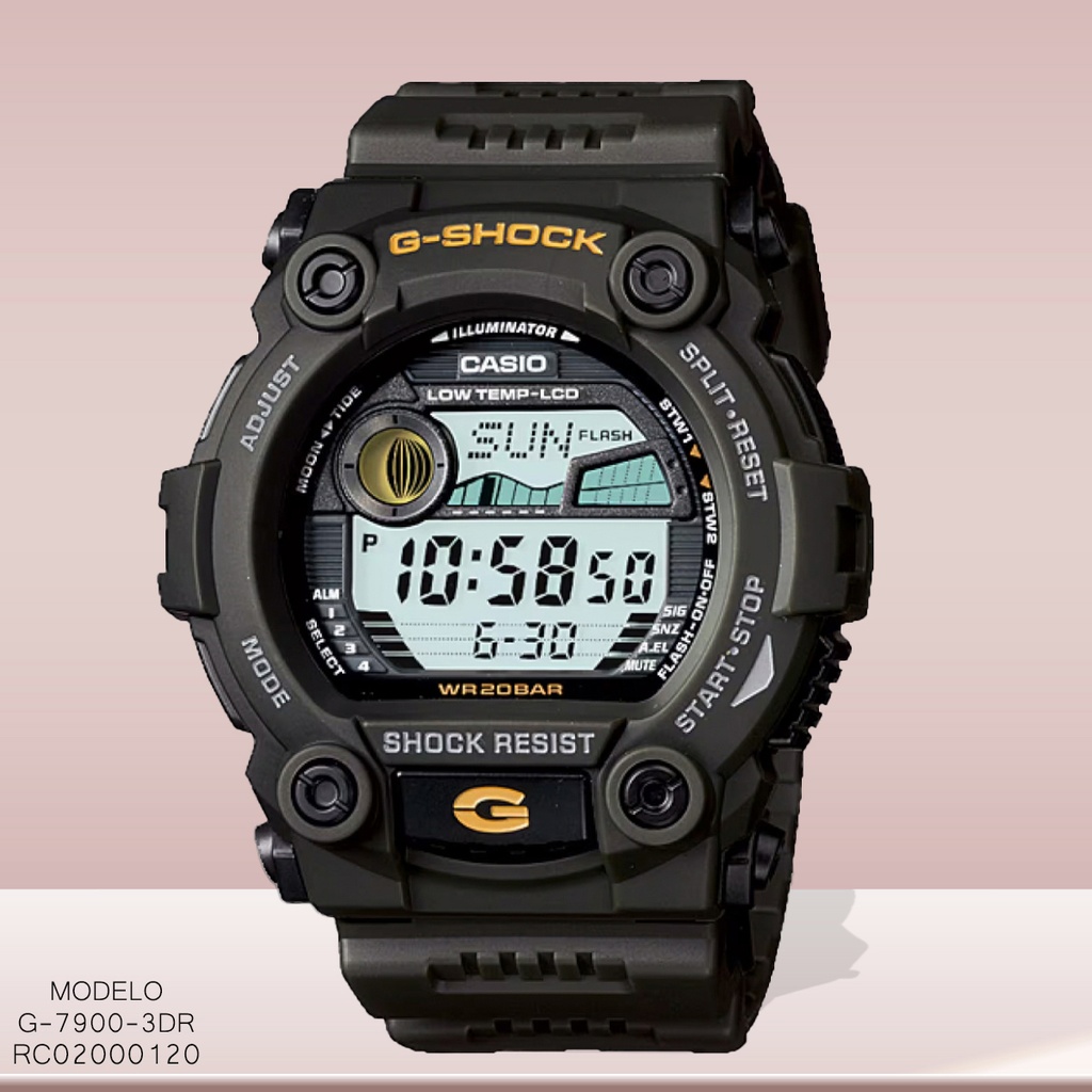 RELOJ CASIO DIGITAL CAB G-7900-3DR SILICON NEGRO