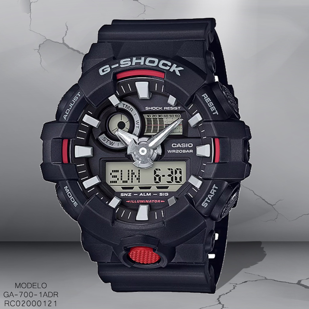 RELOJ CASIO G-SHOCK ANA/DIG CAB GA-700-1ADR SILICON NEGRO