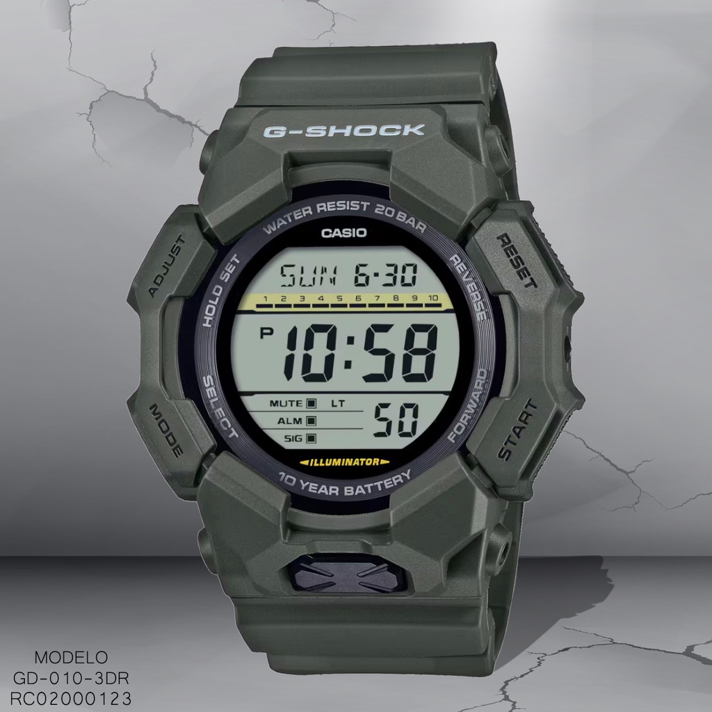 RELOJ CASIO DIGITAL CAB GD-010-3DR SILICON NEGRO G-SHOCK