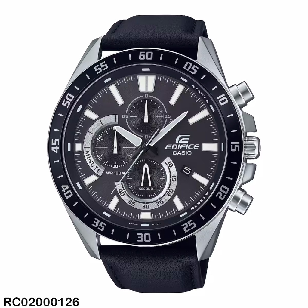 RELOJ CASIO ANALOGO CAB EFV-620L-1AVUDF CUERO NEGRO