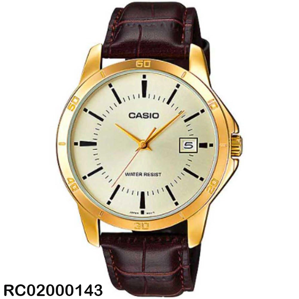 RELOJ CASIO ANALOGO CAB MTP-V004GL-9A CUERO CAFE