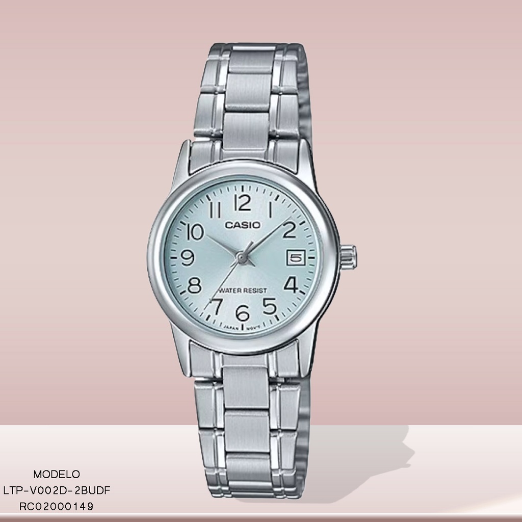 RELOJ CASIO ANALOGO DAMA LTP-V002D-2BUDF METAL PLAT