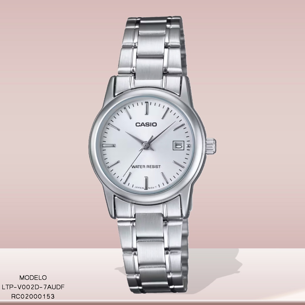 RELOJ CASIO ANALOGO LTP-V002D-7AUDF METAL PLAT