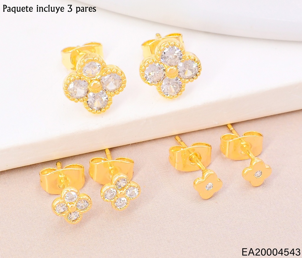 PAQ.3 PARES ARETES VAN CLEEF ZIRC.SE1051-6/SE1066-9