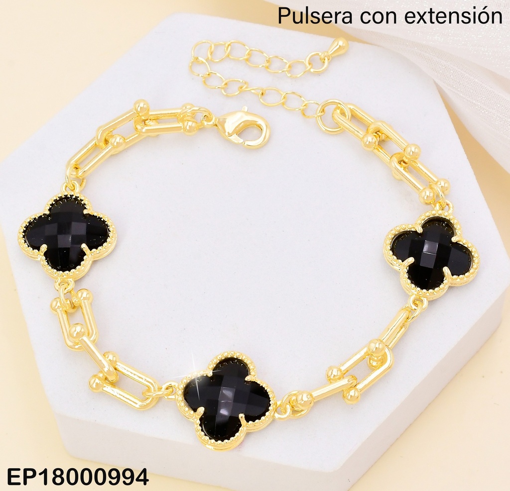PULSERA ESLABONES GR. (3) VAN CLEEF NEGRO BE652-9