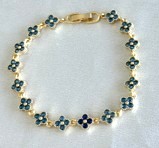 PULSERA VAN CLEEF PQ. ZIRCONIAS AZUL BE754-318