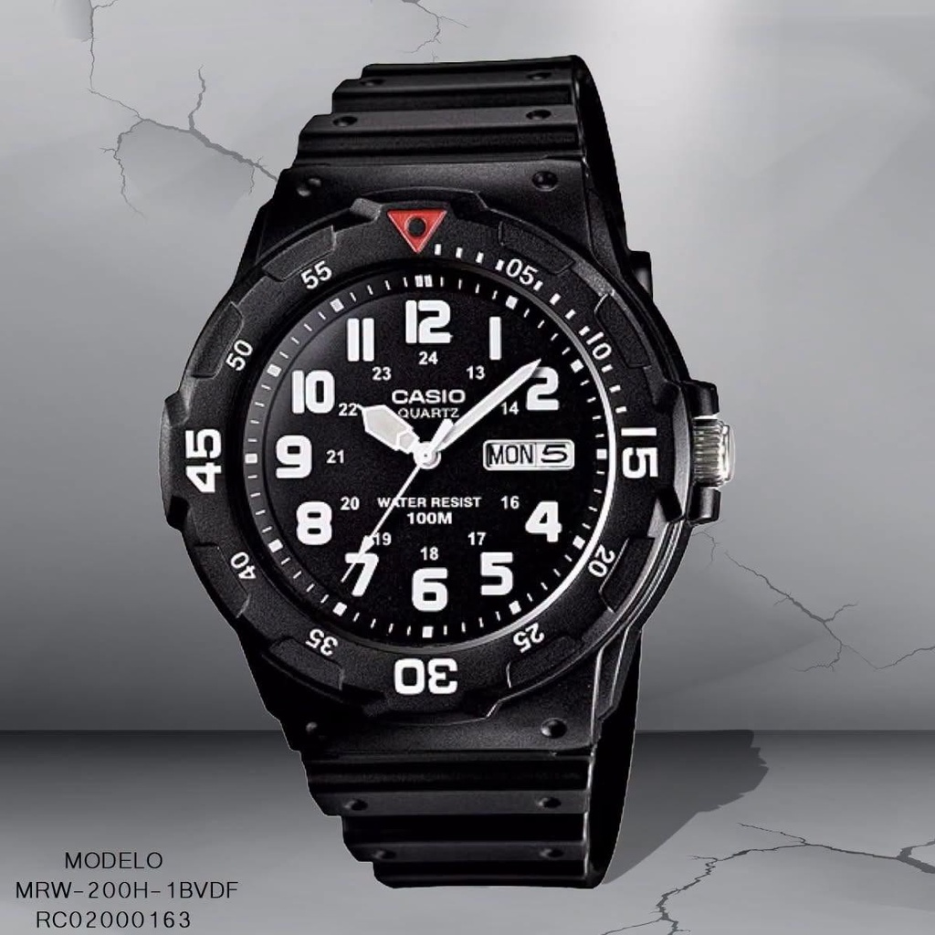 RELOJ CASIO ANALOGO CABMRW-200H-1BVDF SILICON NEGRO
