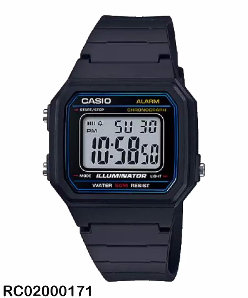 RELOJ CASIO DIGITAL CAB W-217H-1AVDF SILICON NEGRO