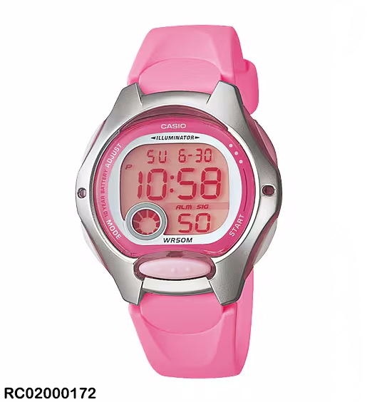 RELOJ CASIO DIGITAL DAMA LW-200-4BVDF SILICON ROSA