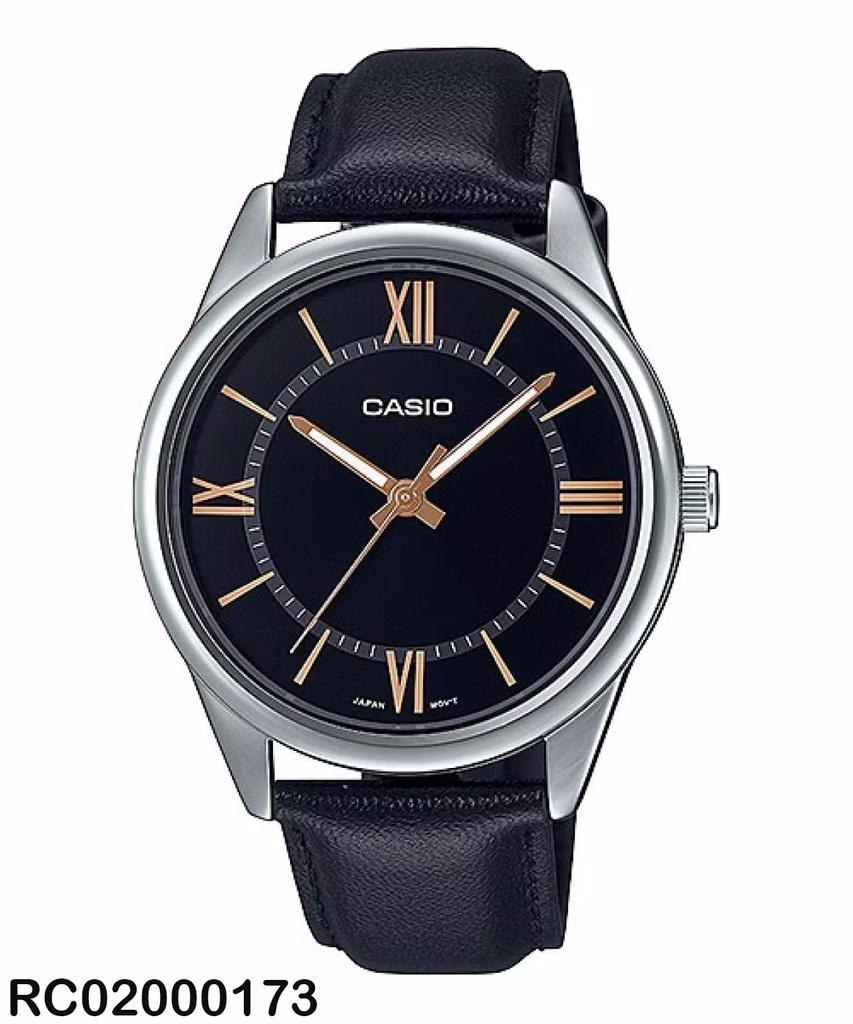 RELOJ CASIO ANALOGO CAB MTP-V005L-1B5UDF CUERO NEGRO