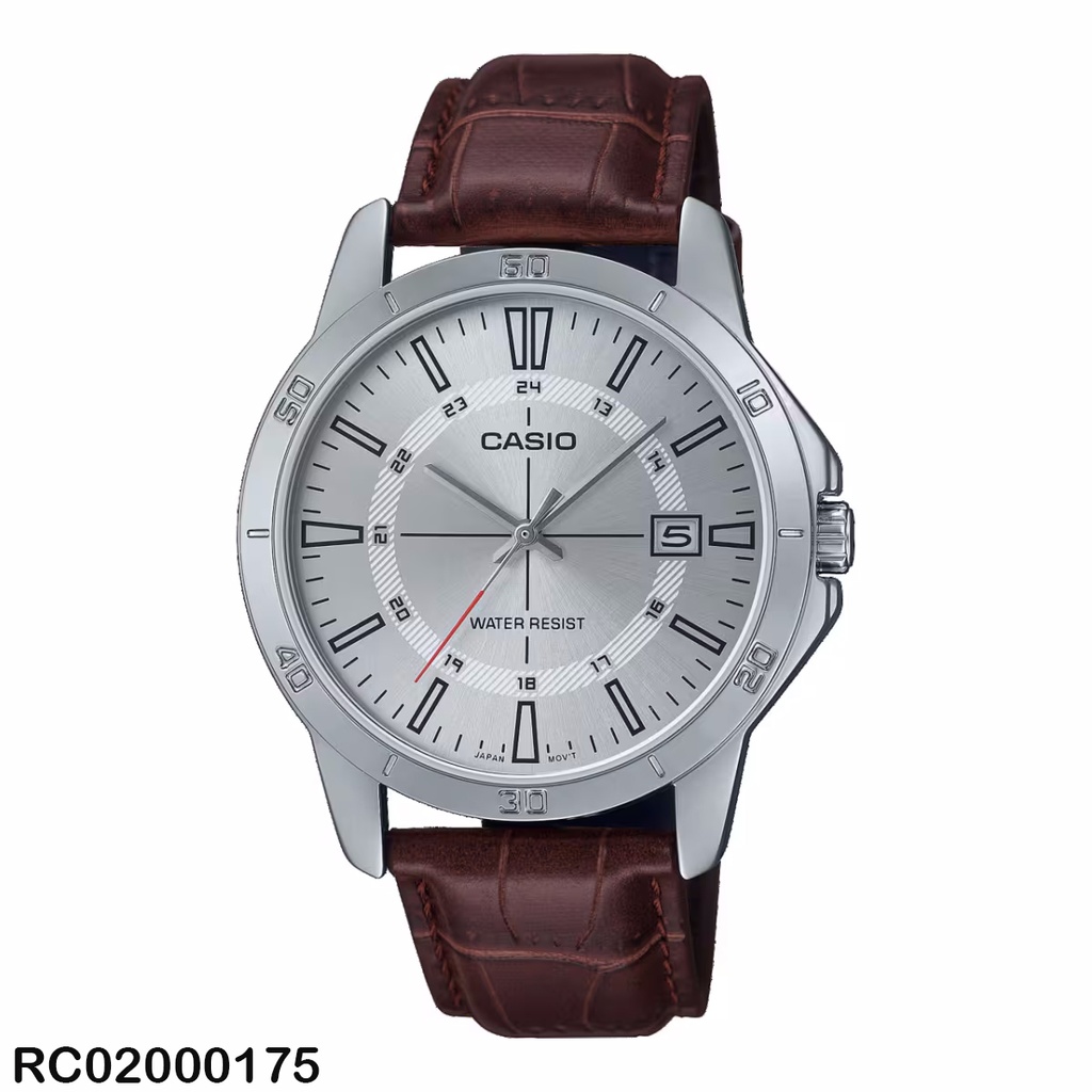 RELOJ CASIO ANALOGO CAB MTP-V004L-7CUDF CUERO CAFE