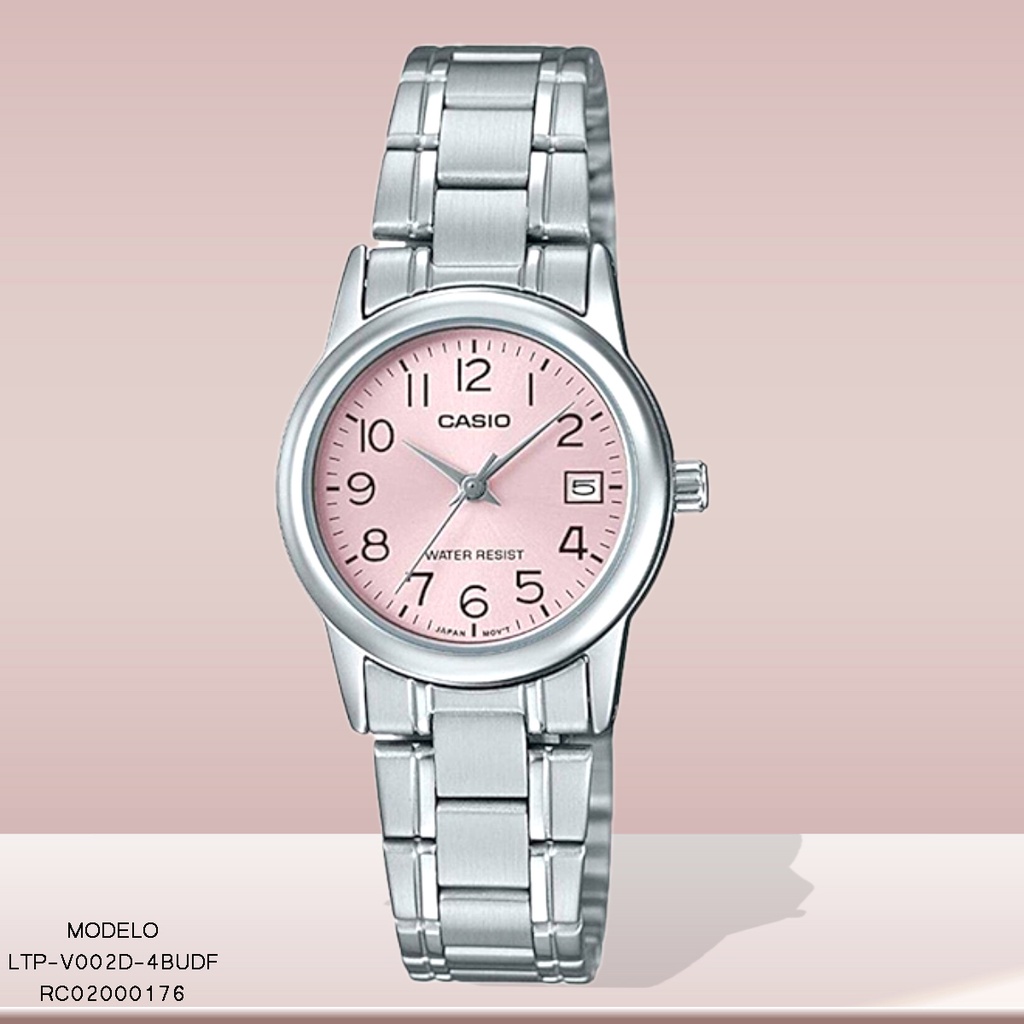 RELOJ CASIO ANALOGO DAMA LTP-V002D-4BUDF METAL PLAT
