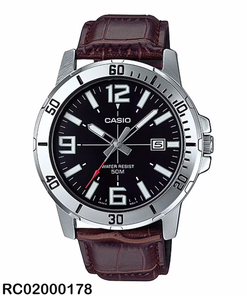 RELOJ CASIO ANALOGO CAB MTP-VD01L-1BVUDF CUERO CAFE