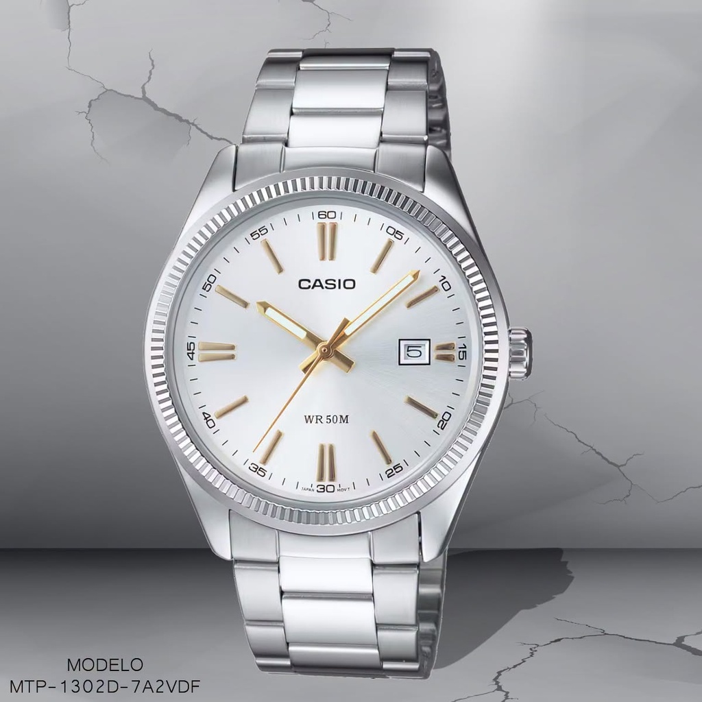 RELOJ CASIO ANALOGO CAB MTP-1302D-7A2VDF METAL PLAT