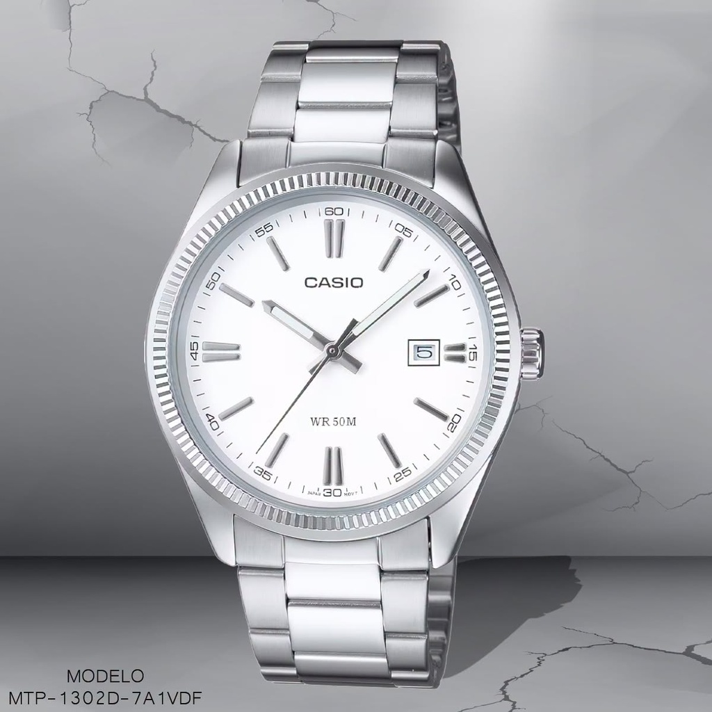 RELOJ CASIO ANALOGO CAB MTP-1302D-7A1VDF METAL PLAT