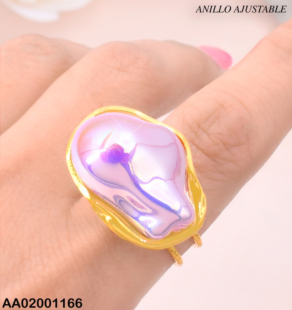ANILLO AJUST.OV LILA TORNASOL ABOLLADO RA561-45