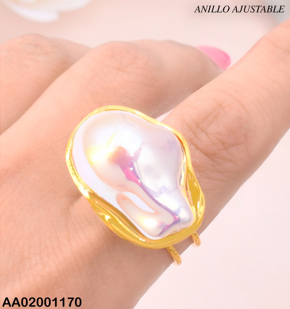ANILLO AJUST.OV GRIS TORNASOL ABOLLADO RA565-45