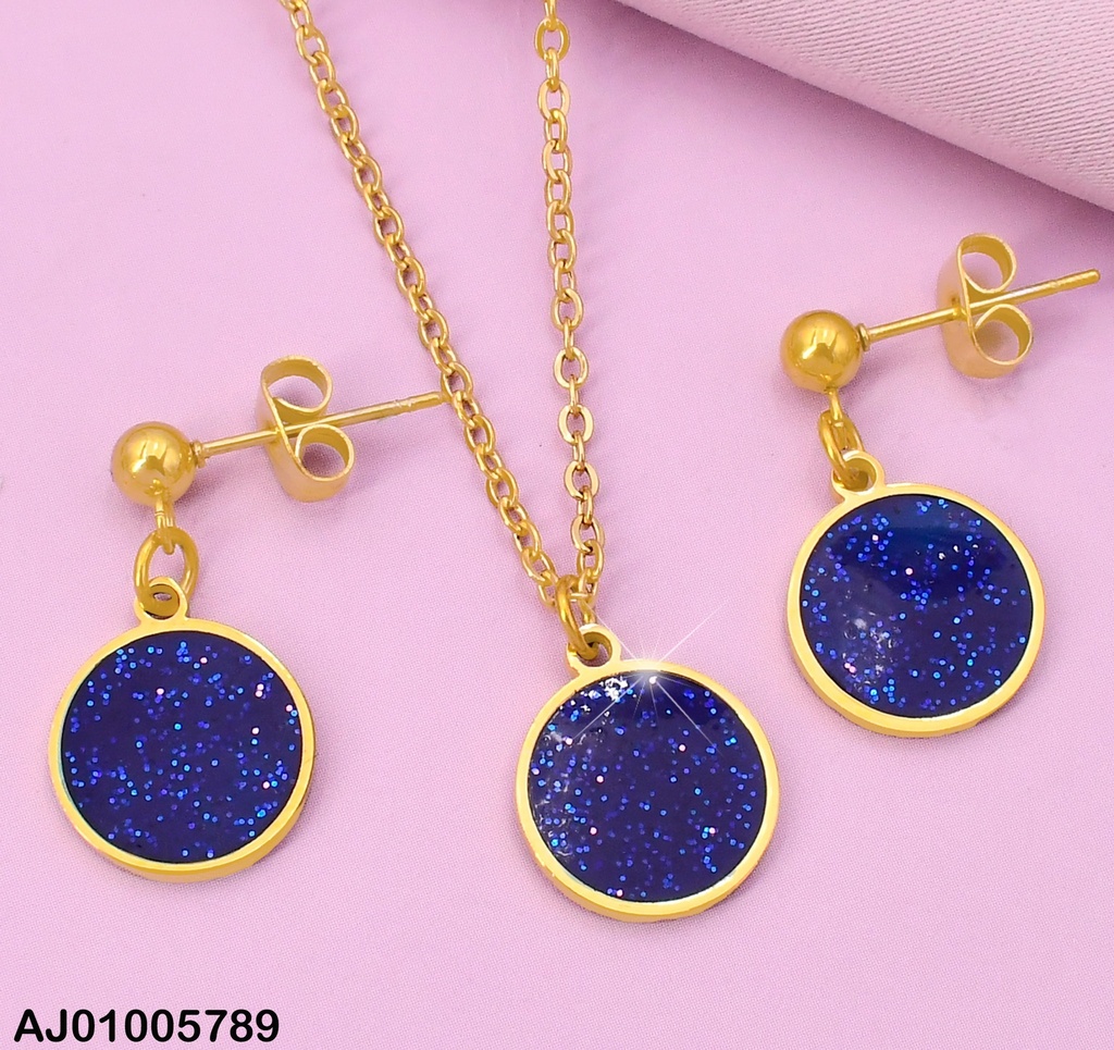 SET DOR CIRCULO AZUL ESCARCHADO KS225988-Z