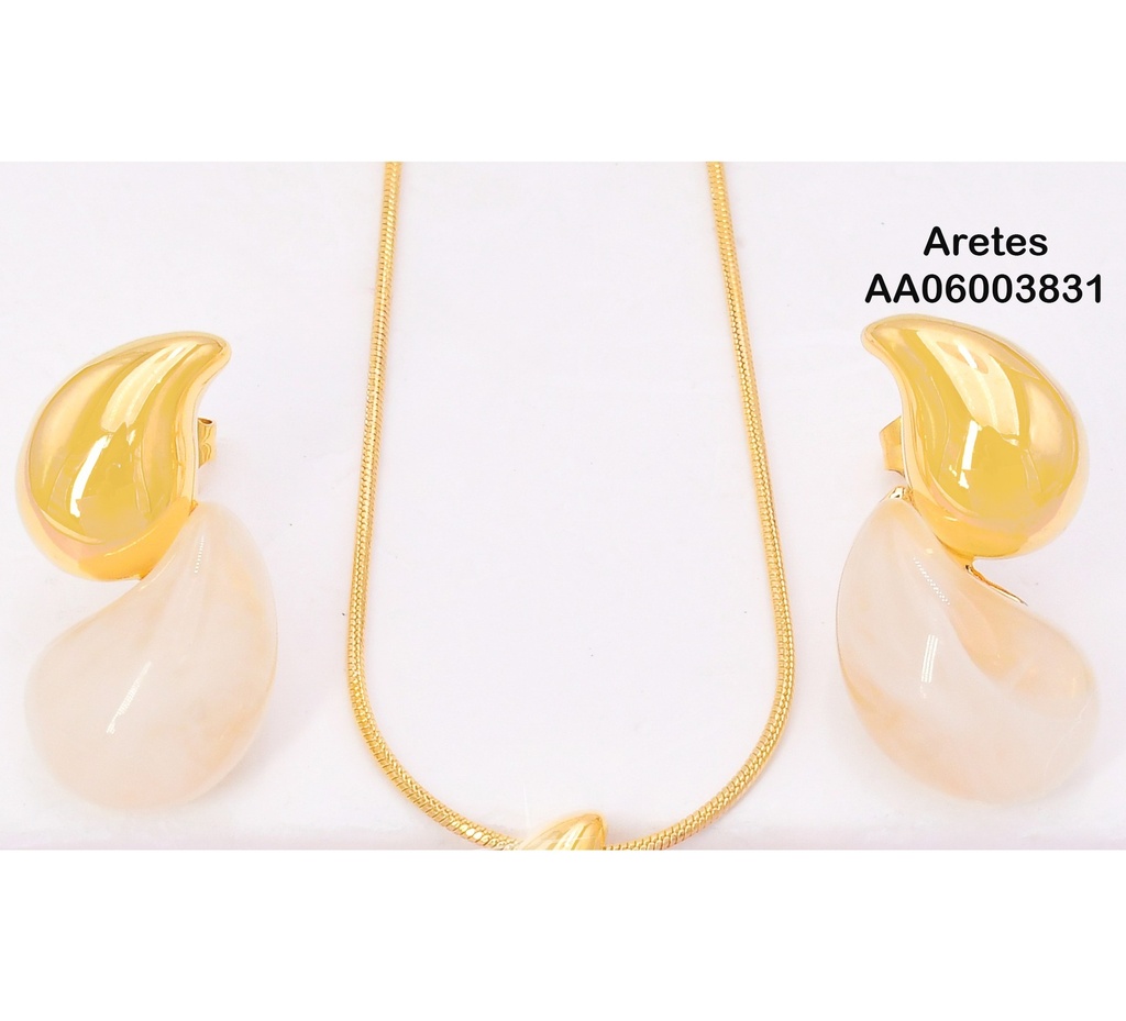 ARETES GOTA DOR/ GOTA CREMA EA1228-45