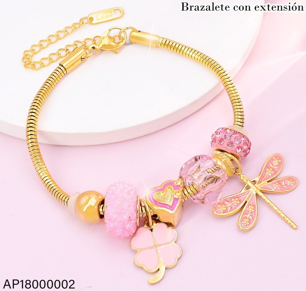 PANDORA DIJES ROSADOS/DOR.LIBELULA GR.BA2208-45