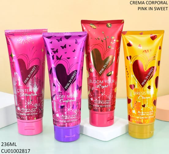 CREMA PINK CORAZON 236ML SURT. B0023-BY (BBC)
