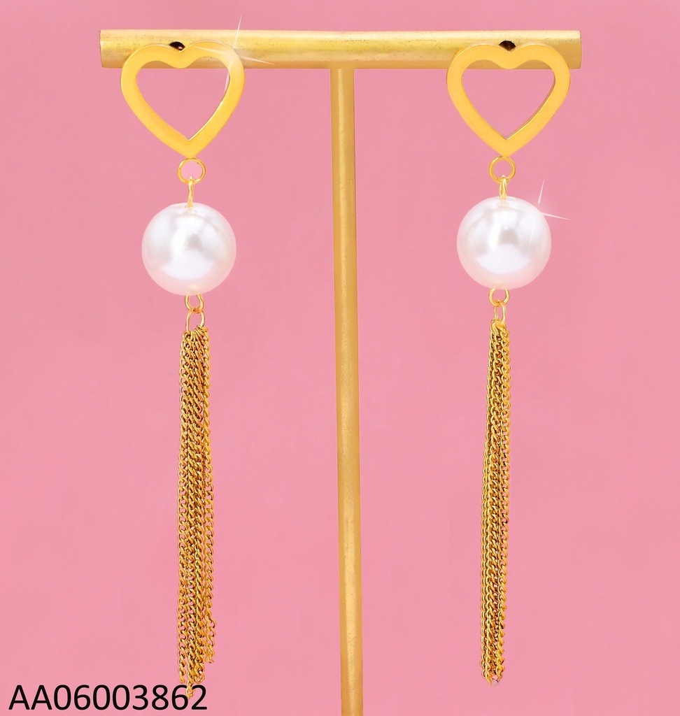 ARETES CROQUI CORAZON/PERLA C/COLGANTES KE102553-NJ
