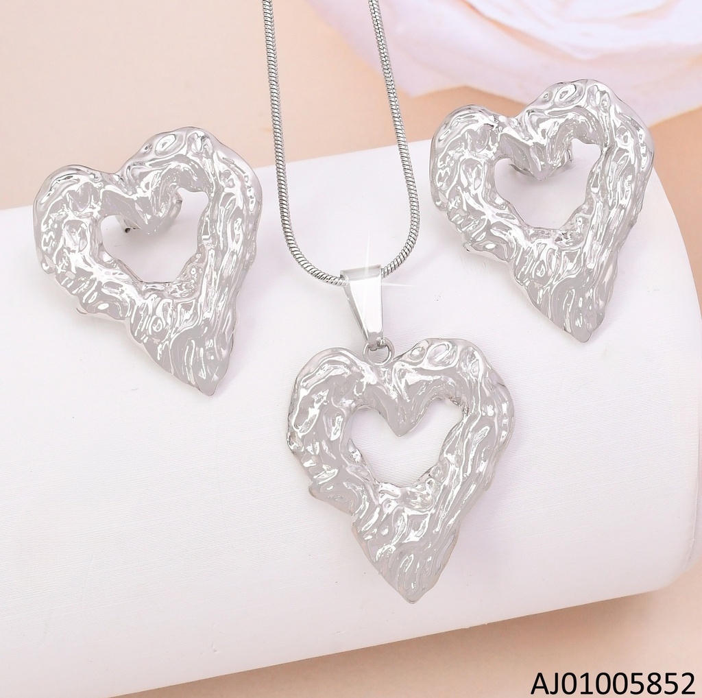 SET PLAT CROQUI CORAZONES ANCHOS CORRUGADOS SA1220-331