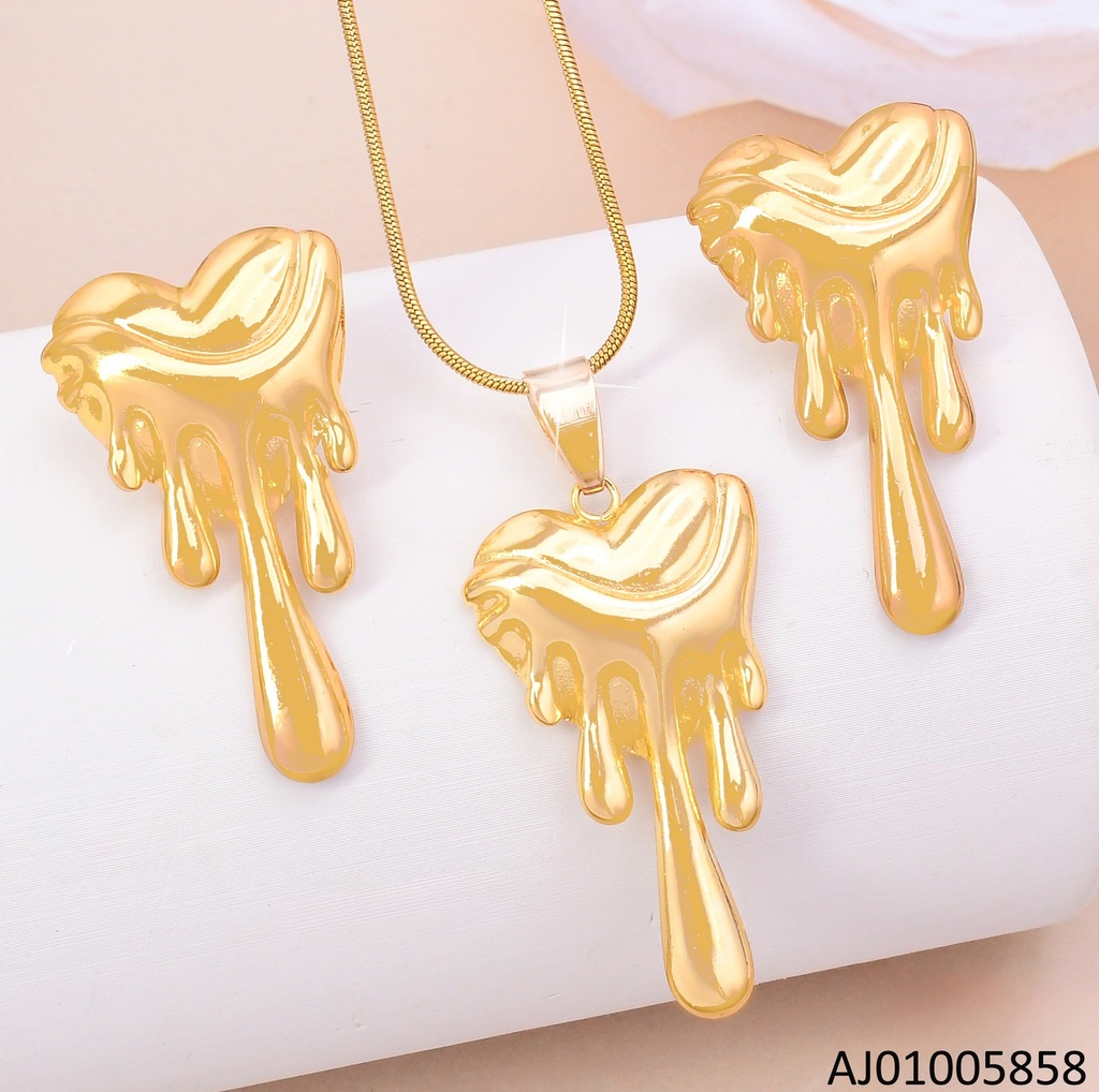 SET DORADO CORAZON DERRETIDO SE1217-331