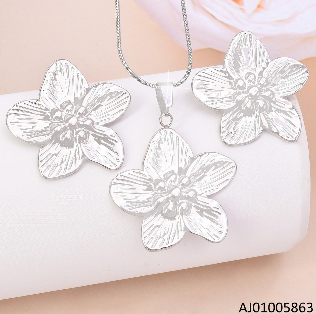 SET FLOR PLATEADA  RAYADA SA1215-331