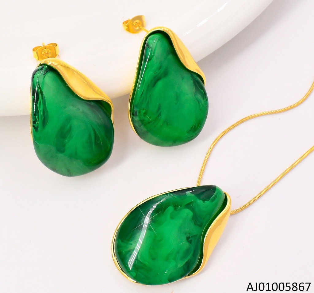 SET DOR OVALO IRRE. ACRILICO VERDE SA1157-45